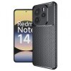 Husa pentru Xiaomi Redmi Note 14 5G, Techsuit, CarbonFiber, Neagra