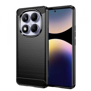 Husa pentru Xiaomi Redmi Note 14 Pro 4G, Techsuit, Carbon, Neagra
