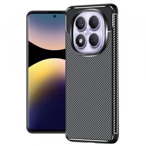Husa pentru Xiaomi Redmi Note 14 Pro 4G, Techsuit, CarbonFiber, Neagra