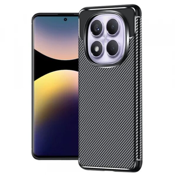 Husa pentru Xiaomi Redmi Note 14 Pro 4G, Techsuit, CarbonFiber, Neagra