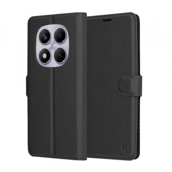 Husa pentru Xiaomi Redmi Note 14 Pro 4G, Techsuit, Leather Folio, Neagra