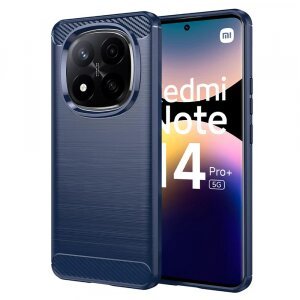 Husa pentru Xiaomi Redmi Note 14 Pro+ 5G, Techsuit, Carbon, Albastra