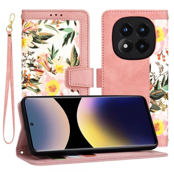 Husa pentru Xiaomi Redmi Note 14 Pro+ 5G, Techsuit, FlipCraft, Roz