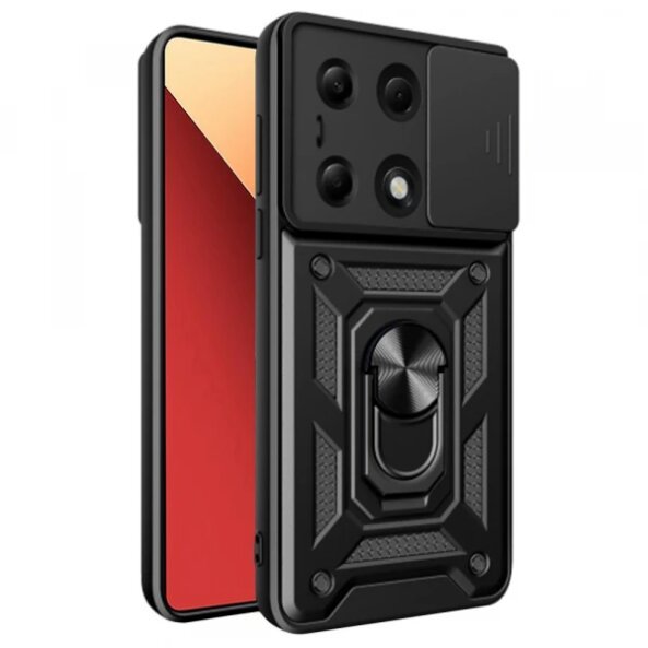 Husa pentru Xiaomi Redmi Note 14S / Note 13 Pro 4G / Poco M6 Pro 4G, Techsuit, CamShield, Neagra