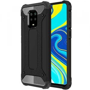 Husa pentru Xiaomi Redmi Note 9S / Note 9 Pro / Note 9 Pro Max, Techsuit, Hybrid Armor, Neagra