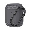 Husa Techsuit Carbon pentru Apple AirPods Gen 2 / Gen 1, Gri