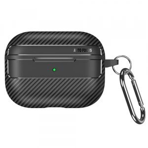 Husa Techsuit CarbonFiber pentru Apple AirPods Pro 2 / Pro, Neagra