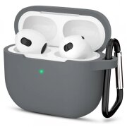 Husa Techsuit Silicone Case pentru Apple AirPods 3, Gri