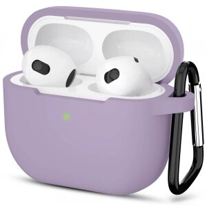 Husa Techsuit Silicone Case pentru Apple AirPods 3, Mov