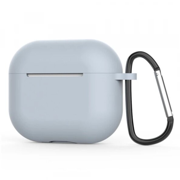 Husa Techsuit Silicone Case pentru Apple AirPods 4, Argintie