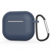 Husa Techsuit Silicone Case pentru Apple AirPods 4, Bleumarin