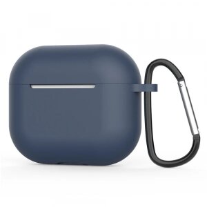 Husa Techsuit Silicone Case pentru Apple AirPods 4, Bleumarin