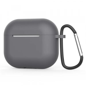 Husa Techsuit Silicone Case pentru Apple AirPods 4, Gri