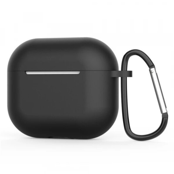 Husa Techsuit Silicone Case pentru Apple AirPods 4, Neagra