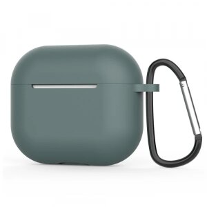 Husa Techsuit Silicone Case pentru Apple AirPods 4, Verde Inchis