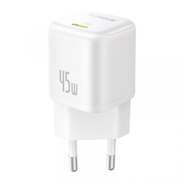 Incarcator Retea Baseus PicoGo, 45W, 3A, 1 x USB-C, Alb P10176800213-00 