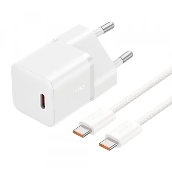 Incarcator Retea Cu Cablu USB-C Baseus GaN5 Pro, 20W, 3A, 1 x USB-C, Alb P10110900213-01 