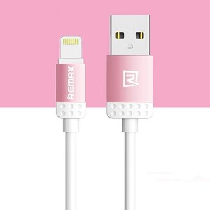 Cablu de date Apple iPhone 6 Remax Lovely roz Blister Original