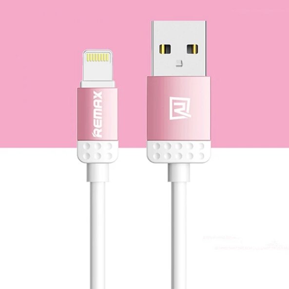 Cablu de date Apple iPhone 6 Remax Lovely roz Blister Original
