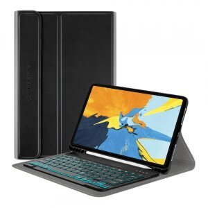 Husa cu Tastatura pentru Apple iPad Pro 11 (2022) / Pro 11 (2021) / Pro 11 (2020) / Pro 11 (2018), Techsuit, CozyTab, Neagra