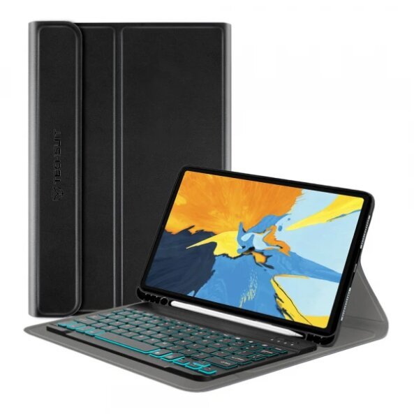 Husa cu Tastatura pentru Apple iPad Pro 11 (2022) / Pro 11 (2021) / Pro 11 (2020) / Pro 11 (2018), Techsuit, CozyTab, Neagra
