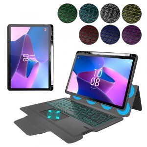 Husa cu Tastatura pentru Lenovo Tab P11 Pro Gen 2, Techsuit, KeyTab Pro, Neagra