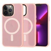 Husa MagSafe pentru Apple iPhone 13 Pro, Techsuit, HaloFrost, Roz