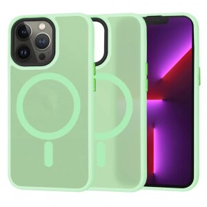 Husa MagSafe pentru Apple iPhone 13 Pro, Techsuit, HaloFrost, Verde Deschis