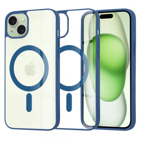 Husa MagSafe pentru Apple iPhone 15 Plus, Techsuit, Pro, Albastra