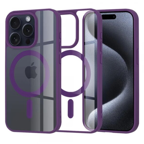 Husa MagSafe pentru Apple iPhone 15 Pro, Techsuit, Pro, Mov