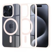 Husa MagSafe pentru Apple iPhone 15 Pro, Techsuit, Pro, Roz