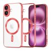 Husa MagSafe pentru Apple iPhone 16 Plus, Techsuit, Luxury Crystal, Rosie