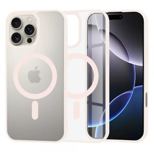 Husa MagSafe pentru Apple iPhone 16 Pro Max, Techsuit, Pro, Roz