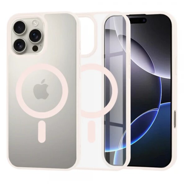 Husa MagSafe pentru Apple iPhone 16 Pro Max, Techsuit, Pro, Roz