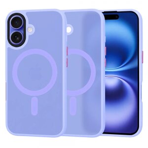 Husa MagSafe pentru Apple iPhone 16, Techsuit, HaloFrost, Mov Deschis