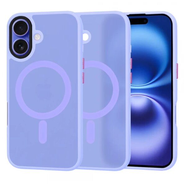 Husa MagSafe pentru Apple iPhone 16, Techsuit, HaloFrost, Mov Deschis