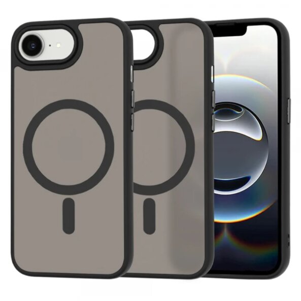 Husa MagSafe pentru Apple iPhone 16e, Techsuit, HaloFrost, Neagra