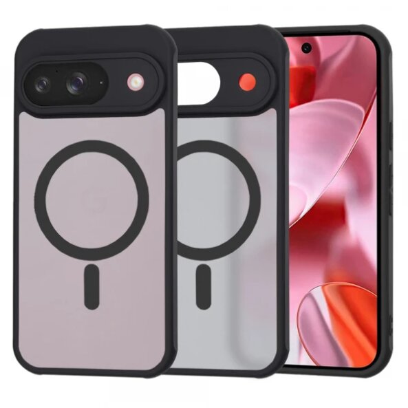 Husa MagSafe pentru Google Pixel 9, Techsuit, HaloFrost, Neagra