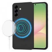 Husa MagSafe pentru Samsung Galaxy A56 A566, Techsuit, SoftFlex, Neagra
