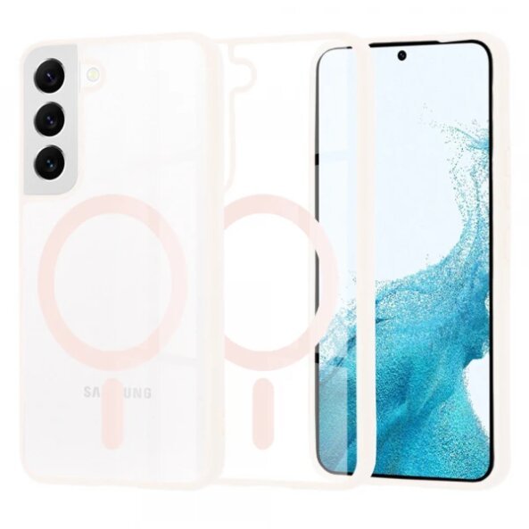 Husa MagSafe pentru Samsung Galaxy S22 5G S901, Techsuit, Pro, Roz