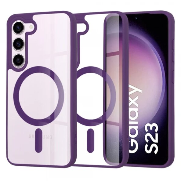 Husa MagSafe pentru Samsung Galaxy S23 S911, Techsuit, Pro, Mov