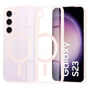 Husa MagSafe pentru Samsung Galaxy S23 S911, Techsuit, Pro, Roz