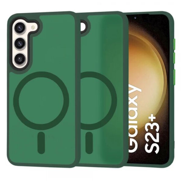 Husa MagSafe pentru Samsung Galaxy S23+ S916, Techsuit, HaloFrost, Verde