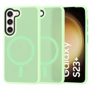 Husa MagSafe pentru Samsung Galaxy S23+ S916, Techsuit, HaloFrost, Verde Deschis