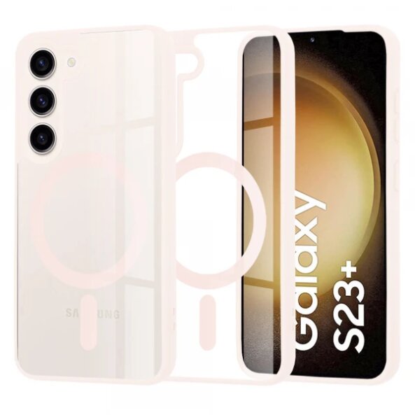 Husa MagSafe pentru Samsung Galaxy S23+ S916, Techsuit, Pro, Roz