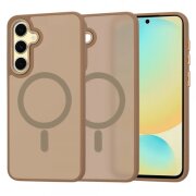 Husa MagSafe pentru Samsung Galaxy S24 FE S721, Techsuit, HaloFrost, Maro