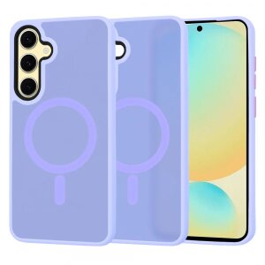 Husa MagSafe pentru Samsung Galaxy S24 FE S721, Techsuit, HaloFrost, Mov Deschis