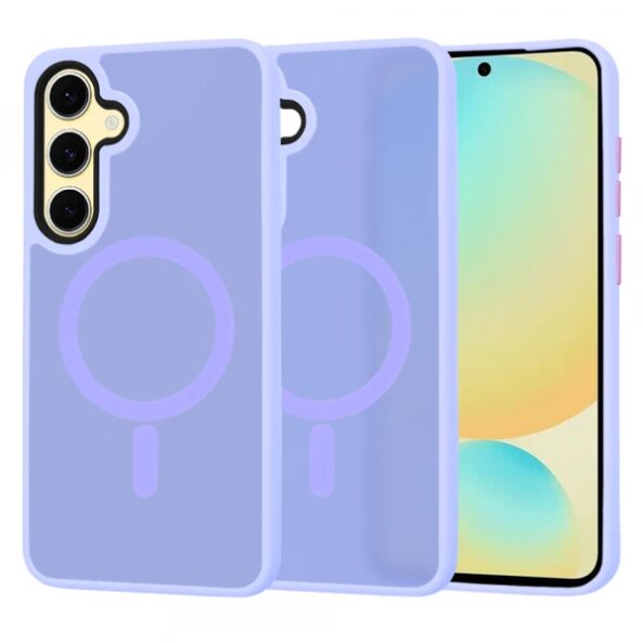 Husa MagSafe pentru Samsung Galaxy S24 FE S721, Techsuit, HaloFrost, Mov Deschis