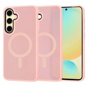 Husa MagSafe pentru Samsung Galaxy S24 FE S721, Techsuit, HaloFrost, Roz