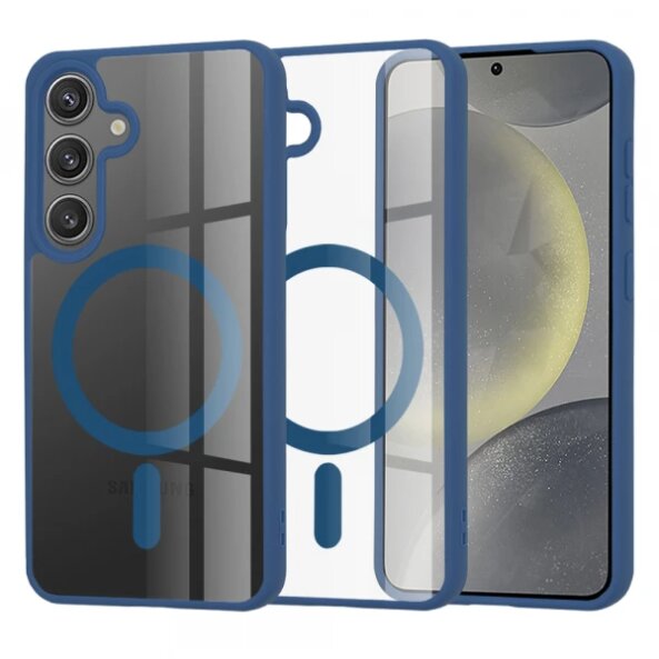 Husa MagSafe pentru Samsung Galaxy S24 S921, Techsuit, Pro, Albastra